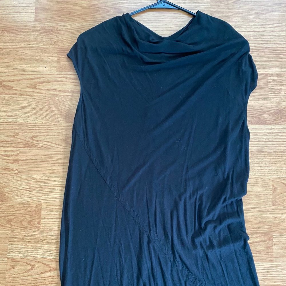 Rick Owens Longline Ruched Back Short Sleeve T-shirt Size Small
